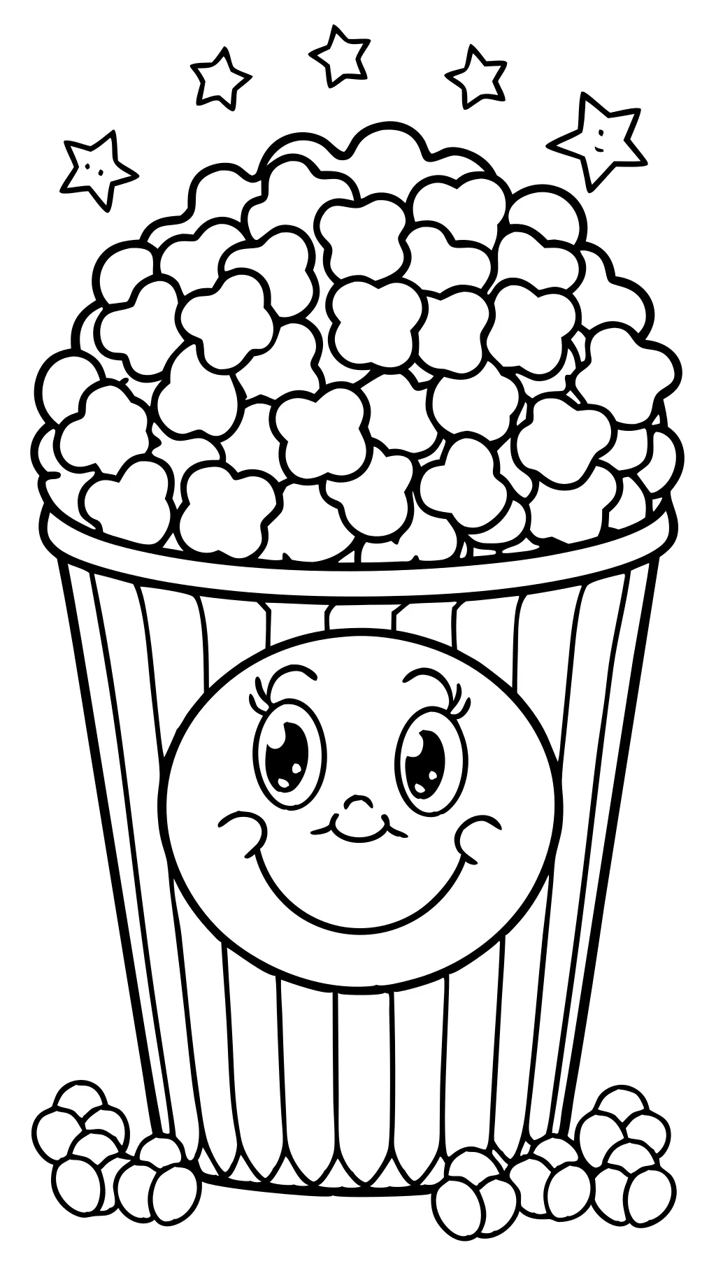 coloriage pop-corn